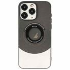 For iPhone 11 Pro Max Contrast Color Logo Display Magnetic Phone Case(Black Silver) - 1