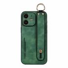 For iPhone 11 Lambskin Wristband Holder Phone Case(Green) - 1