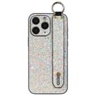 For iPhone 11 Pro Max Flash Diamond Wristband Holder Phone Case(Flash Gold) - 1