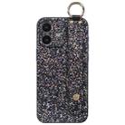 For iPhone 11 Flash Diamond Wristband Holder Phone Case(Flash Black) - 1