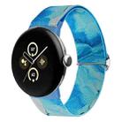 For Google Pixel Watch 2 / Pixel Watch Painted Colorful Nylon Watch Band(Ocean Blue) - 1