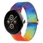 For Google Pixel Watch 2 / Pixel Watch Painted Colorful Nylon Watch Band(Liquid Colorful) - 1