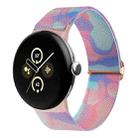 For Google Pixel Watch 2 / Pixel Watch Painted Colorful Nylon Watch Band(Water Fluid) - 1