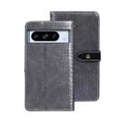 For Google Pixel 8 idewei Crocodile Texture Leather Phone Case(Grey) - 1