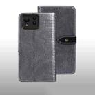 For Google Pixel 8a idewei Crocodile Texture Leather Phone Case(Grey) - 1