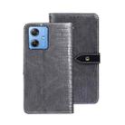 For Motorola Moto G54 5G idewei Crocodile Texture Leather Phone Case(Grey) - 1