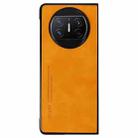 For Huawei Mate X3 i.Crystal Lambskin Folding Phone Case(Orange) - 1