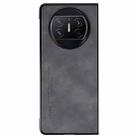 For Huawei Mate X3 i.Crystal Lambskin Folding Phone Case(Dark Grey) - 1