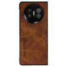 For Huawei Mate X5 i.Crystal Lambskin Folding Phone Case(Brown) - 1