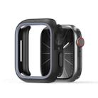 For Apple Watch 9 / 8 / 7 41mm DUX DUCIS Bamo Series Hollow PC + TPU Watch Protective Case(Black+Grey) - 1