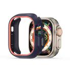 For Apple Watch Ultra 2 49mm / Ultra 49mm DUX DUCIS Bamo Series Hollow PC + TPU Watch Protective Case(Midnight Blue+Orange) - 1