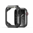 For Apple Watch 9 / 8 / 7 45mm DUX DUCIS Tamo Series Hollow PC + TPU Watch Protective Case(Translucent Black) - 1