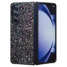 For Samsung Galaxy Z Fold5 Flash Diamond Folding Phone Case(Flash Black) - 1