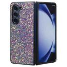 For Samsung Galaxy Z Fold5 Flash Diamond Folding Phone Case(Flash Green) - 1