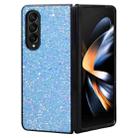 For Samsung Galaxy Z Fold4 Flash Diamond Folding Phone Case(Flash Blue) - 1