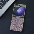 For Samsung Galaxy Z Flip5 Flash Diamond Folding Phone Case(Flash Green) - 1