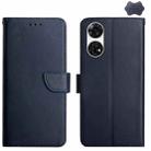 For ZTE Anshin Family A303ZT HT02 Genuine Leather Fingerprint-proof Flip Phone Case(Blue) - 1