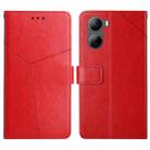 For ZTE Libero 5G IV Y-shaped Pattern Flip Leather Phone Case(Red) - 1