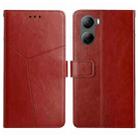 For ZTE Libero 5G IV Y-shaped Pattern Flip Leather Phone Case(Brown) - 1