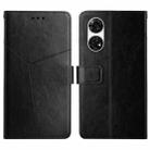 For ZTE Anshin Family A303ZT Y-shaped Pattern Flip Leather Phone Case(Black) - 1