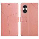 For ZTE Anshin Family A303ZT Y-shaped Pattern Flip Leather Phone Case(Pink) - 1