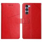 For ZTE nubia S 5G A403ZT Y-shaped Pattern Flip Leather Phone Case(Red) - 1