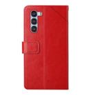 For ZTE nubia S 5G A403ZT Y-shaped Pattern Flip Leather Phone Case(Red) - 3