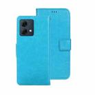 For Motorola Moto G84 5G idewei Crazy Horse Texture Leather Phone Case(Sky Blue) - 1