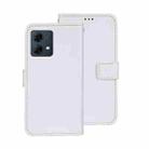 For Motorola Moto G84 5G idewei Crazy Horse Texture Leather Phone Case(White) - 1