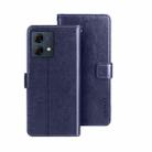 For Motorola Moto G84 5G idewei Crazy Horse Texture Leather Phone Case(Blue) - 1