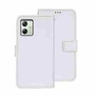 For Motorola Moto G54 5G EU idewei Crazy Horse Texture Leather Phone Case(White) - 1