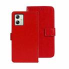 For Motorola Moto G54 5G EU idewei Crazy Horse Texture Leather Phone Case(Red) - 1