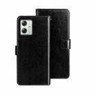 For Motorola Moto G54 5G EU idewei Crazy Horse Texture Leather Phone Case(Black) - 1