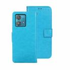 For Motorola Edge 40 Neo idewei Crazy Horse Texture Leather Phone Case(Sky Blue) - 1