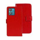 For Motorola Edge 40 Neo idewei Crazy Horse Texture Leather Phone Case(Red) - 1