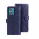 For Motorola Edge 40 Neo idewei Crazy Horse Texture Leather Phone Case(Blue) - 1