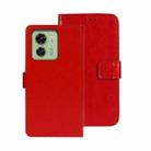 For Motorola Edge 40 5G idewei Crazy Horse Texture Leather Phone Case(Red) - 1