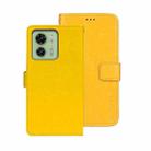 For Motorola Edge 40 5G idewei Crazy Horse Texture Leather Phone Case(Yellow) - 1