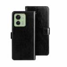 For Motorola Edge 40 5G idewei Crazy Horse Texture Leather Phone Case(Black) - 1