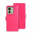 For Motorola Edge 40 5G idewei Crazy Horse Texture Leather Phone Case(Rose Red) - 1