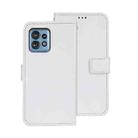 For Motorola Edge 40 Pro 5G idewei Crazy Horse Texture Leather Phone Case(White) - 1