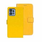 For Motorola Edge 40 Pro 5G idewei Crazy Horse Texture Leather Phone Case(Yellow) - 1