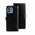 For Motorola Edge 40 Pro 5G idewei Crazy Horse Texture Leather Phone Case(Black) - 1