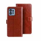 For Motorola Edge 40 Pro 5G idewei Crazy Horse Texture Leather Phone Case(Brown) - 1