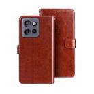 For Motorola Edge 50 Neo idewei Crazy Horse Texture Leather Phone Case(Brown) - 1