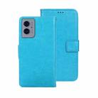 For Motorola Moto G55 5G idewei Crazy Horse Texture Leather Phone Case(Sky Blue) - 1