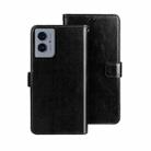 For Motorola Moto G55 5G idewei Crazy Horse Texture Leather Phone Case(Black) - 1