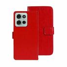 For Motorola Moto G75 5G idewei Crazy Horse Texture Leather Phone Case(Red) - 1