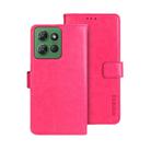 For Motorola Moto G Power 2025 idewei Crazy Horse Texture Leather Phone Case(Rose Red) - 1