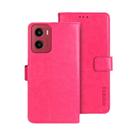 For Motorola Moto G05 idewei Crazy Horse Texture Leather Phone Case(Rose Red) - 1